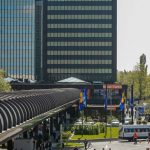 Blick über das Gelände der Messe Düsseldorf