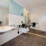 Ein barrierefreies Badezimmer im Hotel Neues Pastorat
