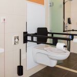 Ein barrierefreies Badezimmer im Hotel Neues Pastorat